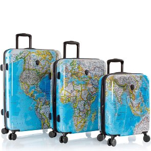 Heys Black Camo 4 wheels Suitcase set 3-piece with expansion pleat