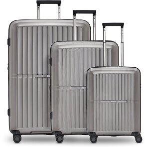 Pactastic Collection 01 4-wheel suitcase set, 3 pieces, with expansion fold