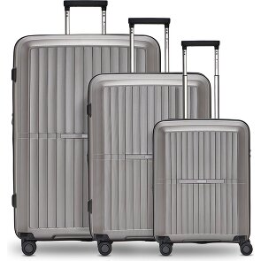 Pactastic Collection 01 4-wheel suitcase set, 3 pieces, with expansion fold