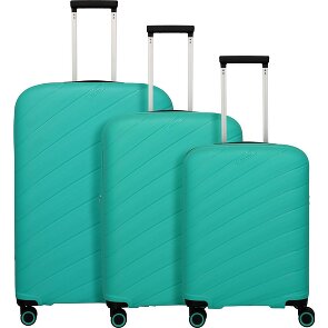 Travelite Burano 4 wheels Suitcase set 3-piece with expansion pleat