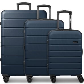Saxoline Miami 4 wheels Suitcase set 3-piece with expansion pleat