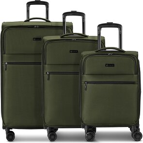 Bugatti Valencia Soft 4 wheels Suitcase set 3-piece with expansion pleat
