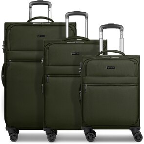 Bugatti Valencia Soft 4 wheels Suitcase set 3-piece with expansion pleat