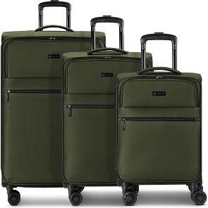Bugatti Valencia Soft 4 wheels Suitcase set 3-piece with expansion pleat