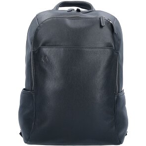 Piquadro Black Square backpack leather 39 cm laptop compartment