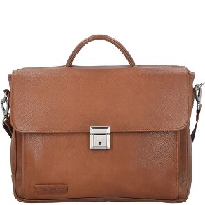 Plevier 400 series briefcase leather 40 cm laptop compartment