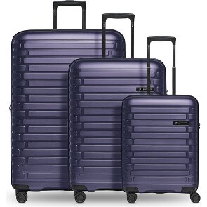 Pactastic Collection 04 THE THREE SET + 4 wheels Suitcase set 3-piece with expansion pleat