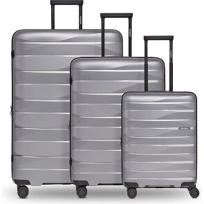 Bergpfeil Travel 4-wheel suitcase set, 3-piece, with stretch fold