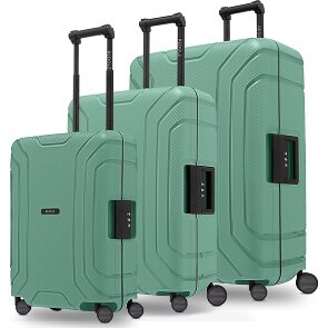 Redolz Essentials 15 4-wheel suitcase set 3-piece with three-point closure