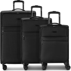 Bugatti Valencia Soft 4 wheels Suitcase set 3-piece with expansion pleat