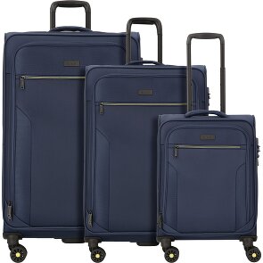 d&n Travel Line 9704 4 wheels Suitcase set 3-piece with expansion pleat