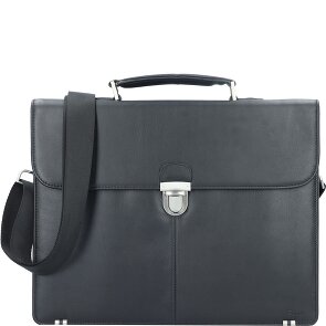 Esquire Oxford briefcase leather 40 cm laptop compartment