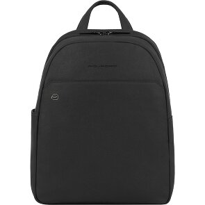 Piquadro Black Square Daypack Leather 36 cm Laptop compartment