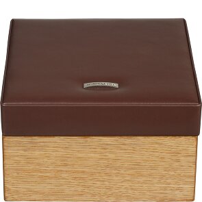 Windrose Wood jewelry case leather 18 cm