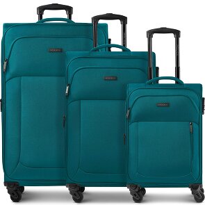 Police San Francisco 4 wheels Suitcase set 3-piece Expandable