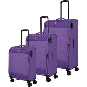 Travelite Rügen 4 wheels Suitcase set 3-piece with expansion pleat