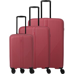 Travelite Air Stripe 4 wheels Suitcase set 3-piece with expansion pleat