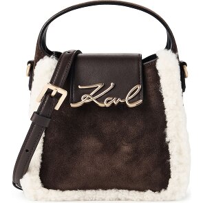 Karl Lagerfeld Signature Mini Bag Handbag Genuine Leather 18 cm