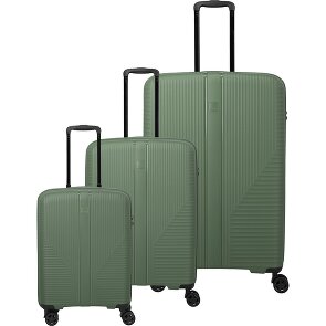 Travelite Air Stripe 4 wheels Suitcase set 3-piece with expansion pleat