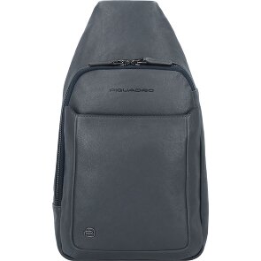 Piquadro Black Square shoulder bag leather 20 cm