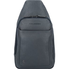 Piquadro Black Square shoulder bag leather 20 cm