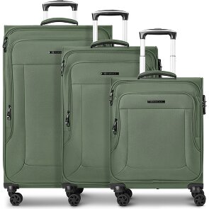 Franky Melbourne 3.0 4-wheel suitcase set, 3-piece, with stretch fold