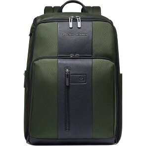 Piquadro Brief travel backpack leather 43 cm laptop compartment