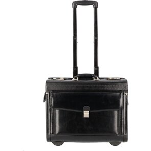 Dermata 2 wheels Pilot trolley Genuine Leather 39 cm Laptop compartment