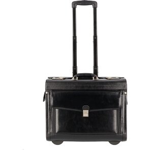Dermata 2 wheels Pilot trolley Leather 39 cm Laptop compartment