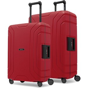 Redolz Essentials 15 4-wheel suitcase set 2-piece with three-point closure