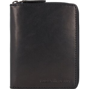 Greenburry Pure Black Wallet RFID protection Leather 10.5 cm