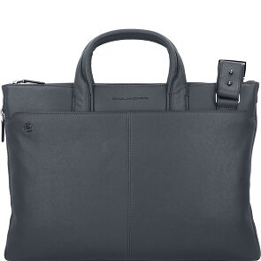 Piquadro Black Square briefcase leather 42 cm laptop compartment