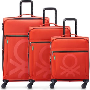 Delsey Paris x United Colors of Benetton Color Block 4-wheel suitcase set 3 pcs.