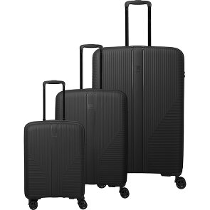 Travelite Air Stripe 4 wheels Suitcase set 3-piece with expansion pleat