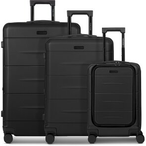 Police London 4 wheels Suitcase set 3-piece with expansion pleat