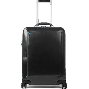Piquadro Blue Square 4 Roll Cabin Trolley Leather 55 cm Laptop compartment