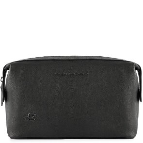Piquadro Black Square Toiletry bag Genuine Leather 23 cm