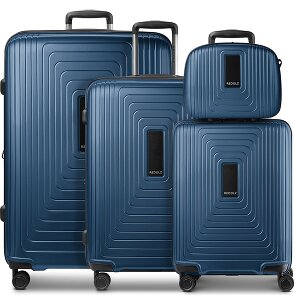 Redolz Essentials 14 4-wheel suitcase set + beauty case 4 pcs. with stretch fold