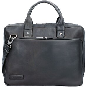 Plevier Navigator briefcase leather 40 cm laptop compartment