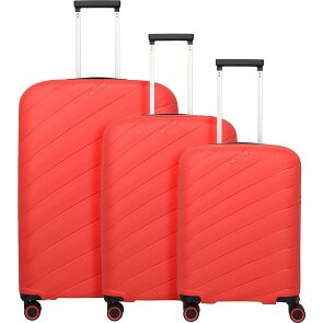 Travelite Burano 4 wheels Suitcase set 3-piece with expansion pleat