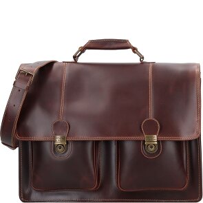 Buckle & Seam Nevada briefcase leather 42 cm laptop compartment Buckle & Seam Nevada briefcase leather 42 cm laptop compartment