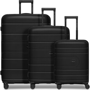 Redolz Essentials 11 4 wheels Suitcase set 3-piece with expansion pleat
