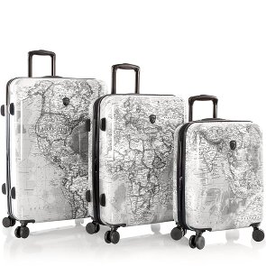 Heys Black Camo 4 wheels Suitcase set 3-piece with expansion pleat
