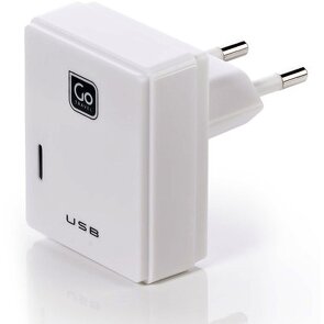 Go Travel Double USB Charger for Micro USB + Apple Devices UK