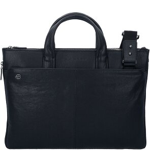 Piquadro Black Square briefcase leather 42 cm laptop compartment