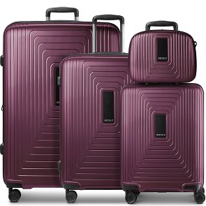 Redolz Essentials 14 4-wheel suitcase set + beauty case 4 pcs. with stretch fold