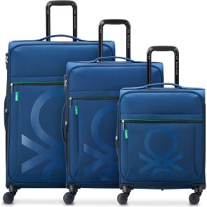 Delsey Paris x United Colors of Benetton Color Block 4-wheel suitcase set 3 pcs.
