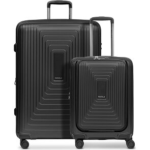 Redolz Essentials 14 4-wheel suitcase set 2 pcs. laptop compartment with expansion fold
