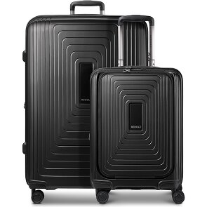 Redolz Essentials 14 4-wheel suitcase set 2 pcs. laptop compartment with expansion fold