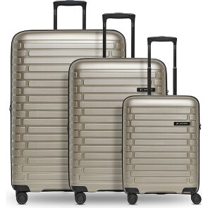 Pactastic Collection 04 THE THREE SET + 4 wheels Suitcase set 3-piece with expansion pleat